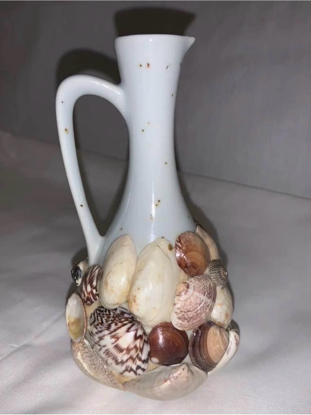 White Seashell Decorative Vase - Ceramic Home Art